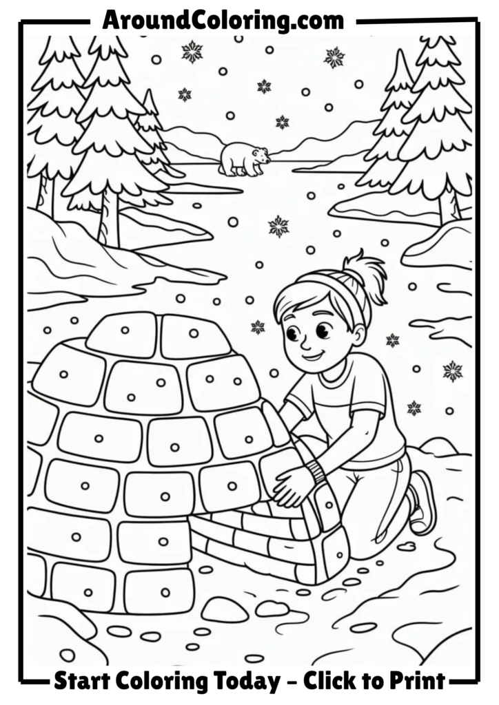 Alex Building a Shelter in Winter