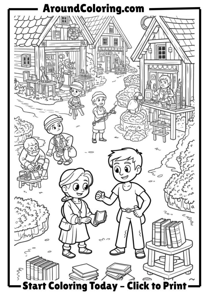 Alex Trading with Villagers