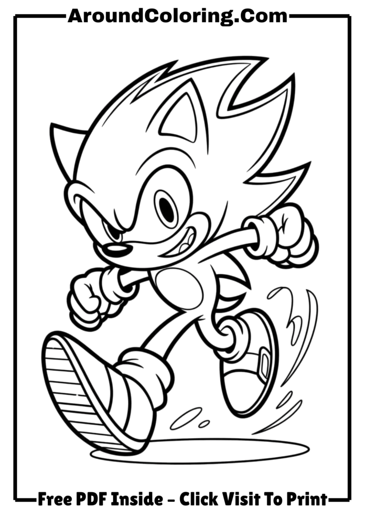 Sonic Running Action Pose