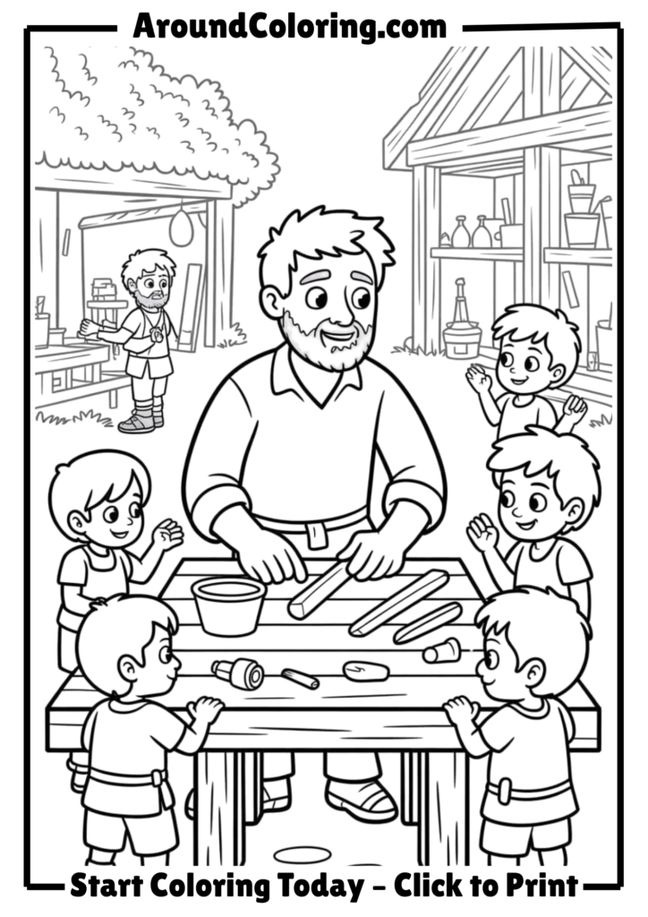 Steve Teaching Village Children