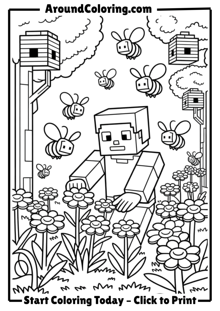 Steve in a Bee Garden