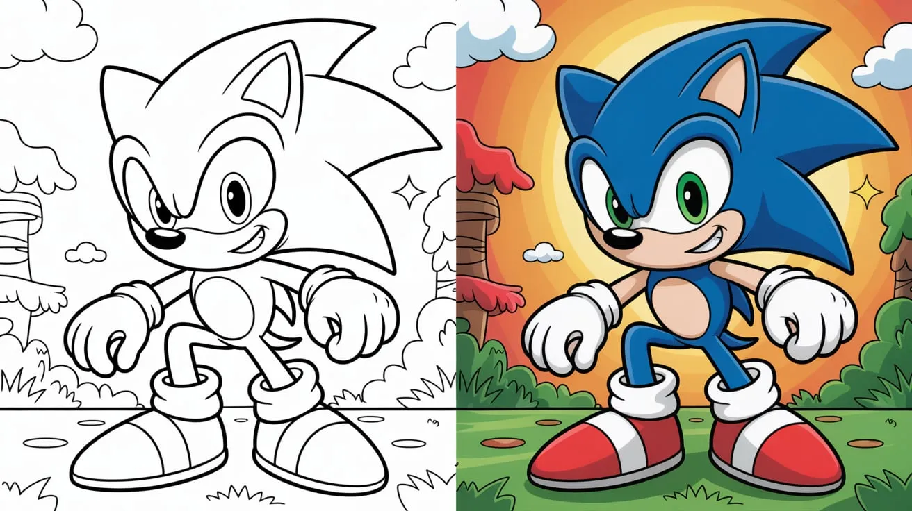 sonic coloring pages
